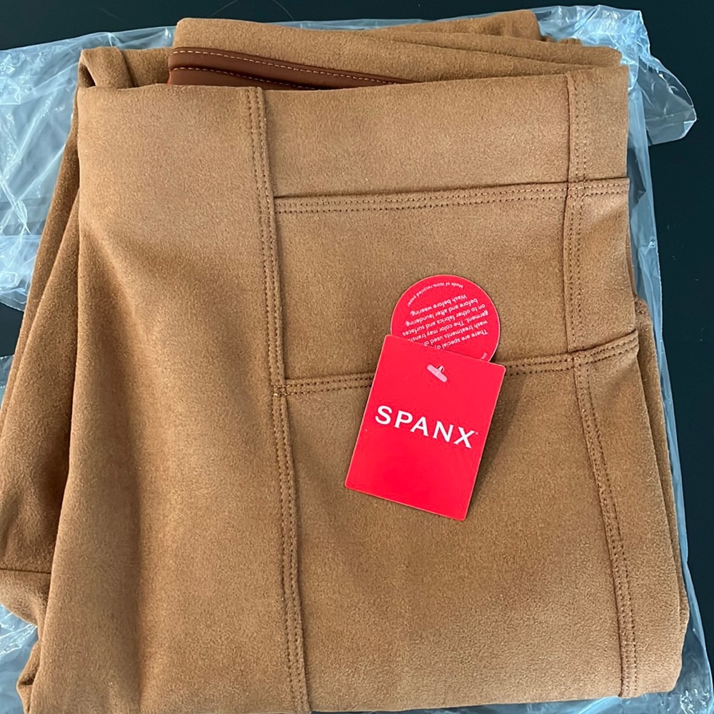 Spanx, faux suede leggings, new with tags? Size L